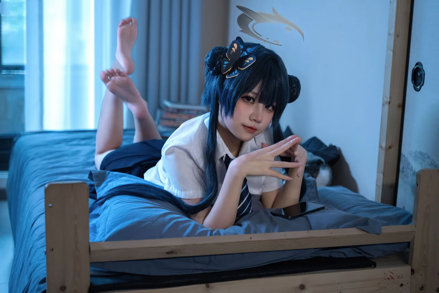 清水凪 - No.001 蔚蓝档案·龙华妃咲 JK [52P-526MB] tg@simisebaisi 【丝足阁】038.webp